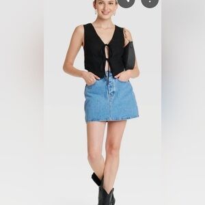 Western Style Universal Thread Women Blue Denim Mini Skirt sz 12/3